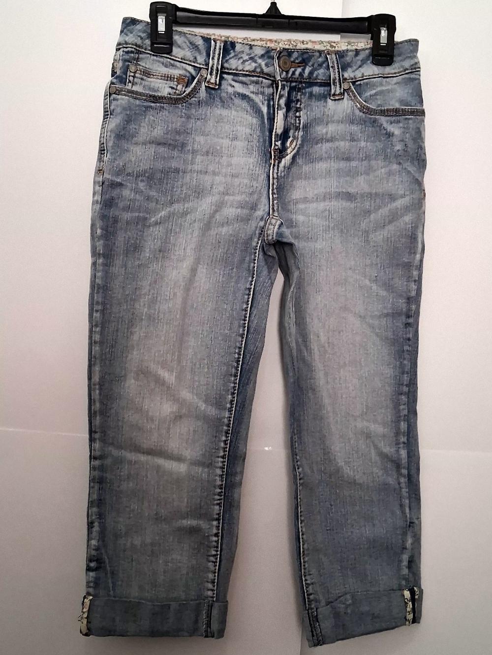 FADED GLORY Women's Light Blue Jean Capri Size 4